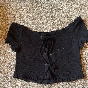 Off Shoulder Crop Top